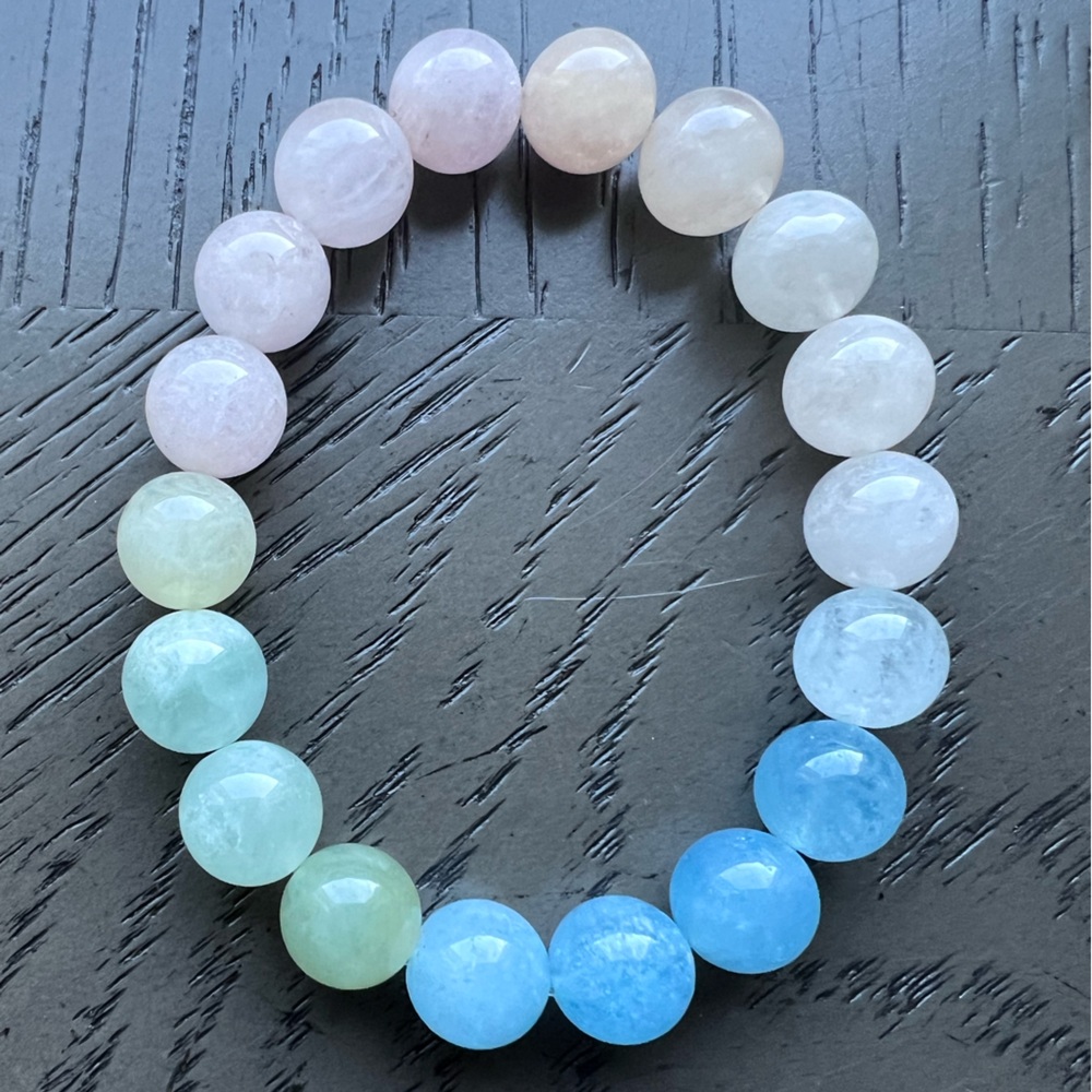 Pastel Morganite Beaded Bracelet